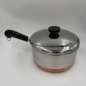 Revere Ware Saucepan 2 Qt Silver Preowned Copper Bottom Stainless Steel